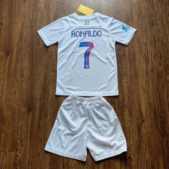 Cristano Ronaldo Al Nassr Soccer Jersey Shorts White Youth X Small NWT - Picture 3 of 5